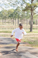 Boy Shorts in Cherry Red Corduroy
