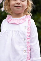 Clara Top Long Sleeve in Bitty Dot Pink Pique