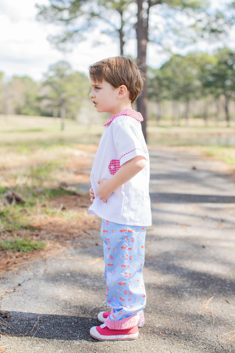 Ford Reversible Pants in To The Rescue/Red 1/8 Check