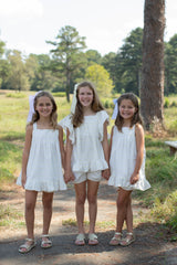 Maddie Top Lined in Pastel Swiss Dots