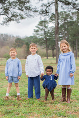 Ellie Bubble in Cadet Blue Non-Wrinkle Cord
