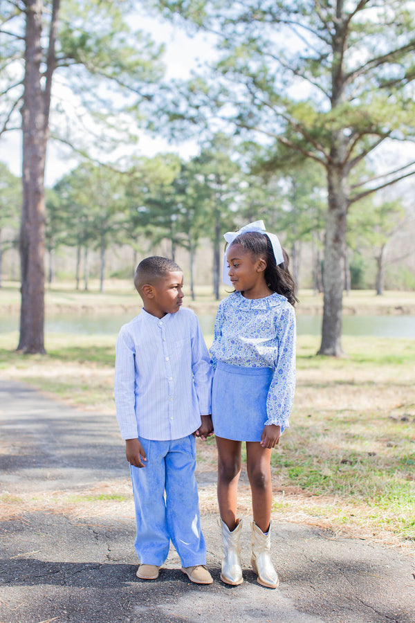 Cooper Pants in Marine Blue Non-Wrinkle Corduroy