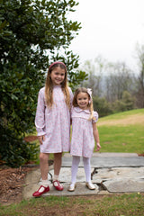 Avery Dress Long Sleeve in Nutcracker Toile Red