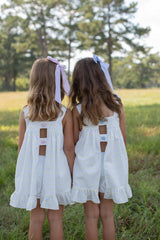 Lottie Shorts Lined in Pastel Swiss Dots