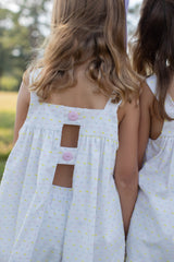 Maddie Top Lined in Pastel Swiss Dots
