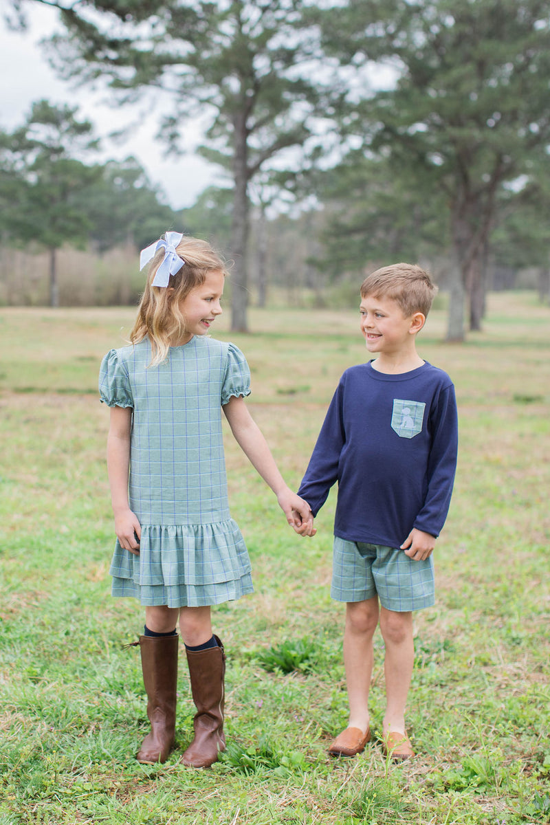 Betty Jane Dress in Wimbledon Plaid