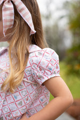 Amy Dress in Nutcracker Toile Red