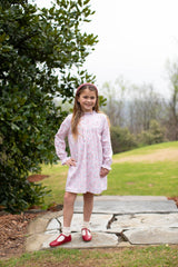 Avery Dress Long Sleeve in Nutcracker Toile Red