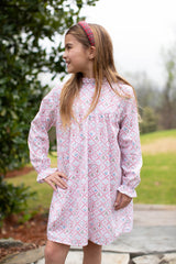 Avery Dress Long Sleeve in Nutcracker Toile Red