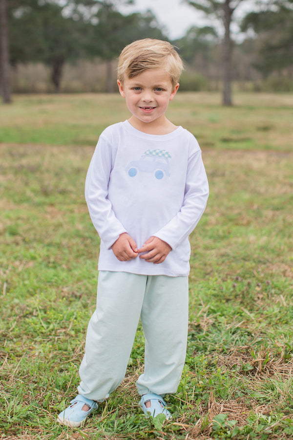 Boy Tee Long Sleeve White with Woody w/ Tree