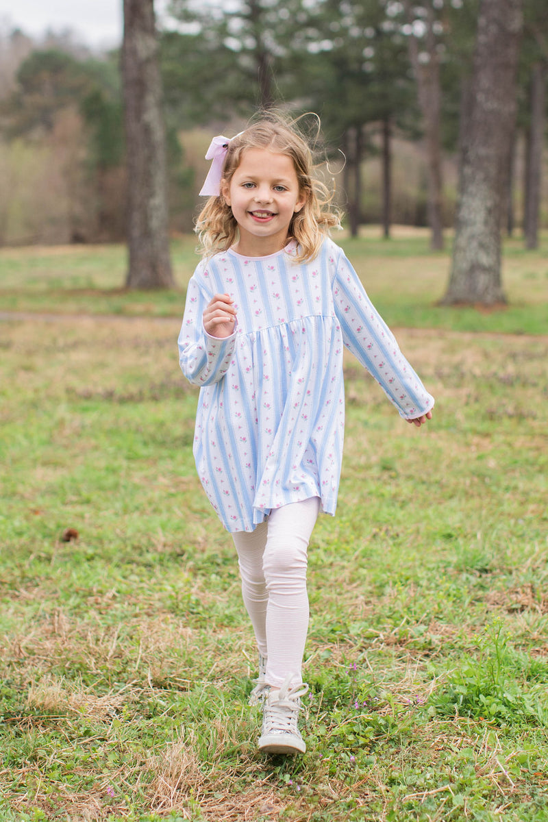 Leggings Premium in Pretty Pink Stripe Knit