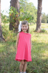 Coco Knit Dress Sleeveless Premium in Poppy Stripe Knit