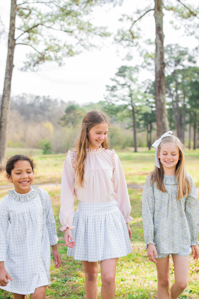 Alie B Skirt in Sage Windowpane