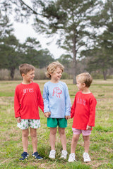 Boy Shorts in Christmas Tree Blue