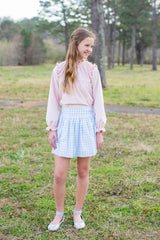 Alie B Skirt in Sage Windowpane