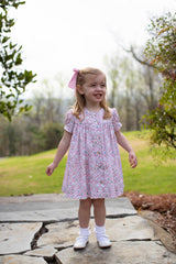Julianne Dress in Nutcracker Toile Red