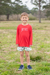 Boy Tee Long Sleeve Red w/ Playground Name