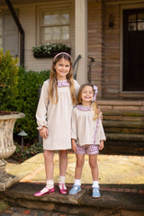 Clara Top Long Sleeve in Toast Non-Wrinkle Corduroy
