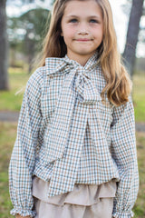 Sloane Top Long Sleeve in Highlands Tattersall
