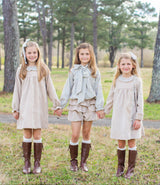 Izzie Shorts in Toast Non-Wrinkle Corduroy