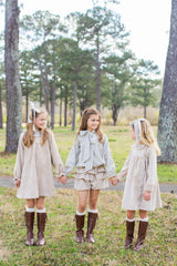 Pippa Dress in Toast Non-Wrinkle Corduroy