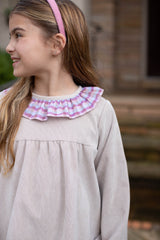 Pippa Dress in Toast Non-Wrinkle Corduroy