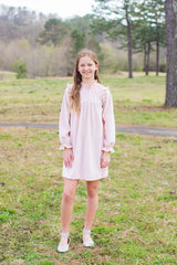 Josephine Dress in Blush Velvet