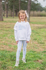 Fleece Hoodie White with Joyfully + Wonderfully Made