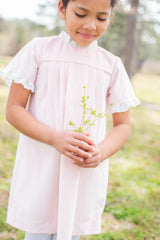 Georgia Dress Short Sleeve in Blush Velvet