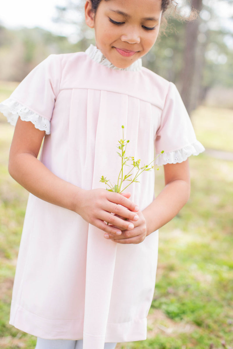 Georgia Dress Short Sleeve in Blush Velvet