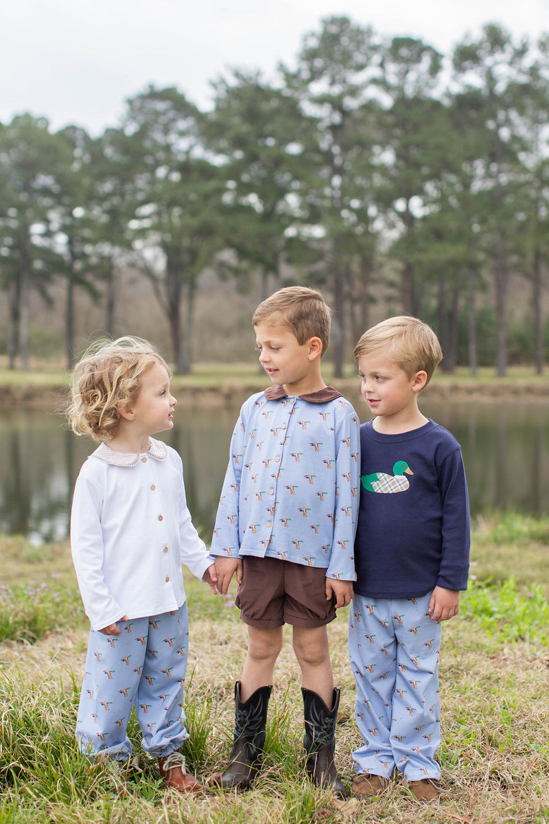 Graham Knit Shirt Long Sleeve in Mallard Knit