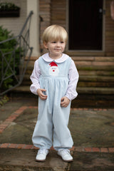 David Shirt Long Sleeve in Bitty Dot Red Pique