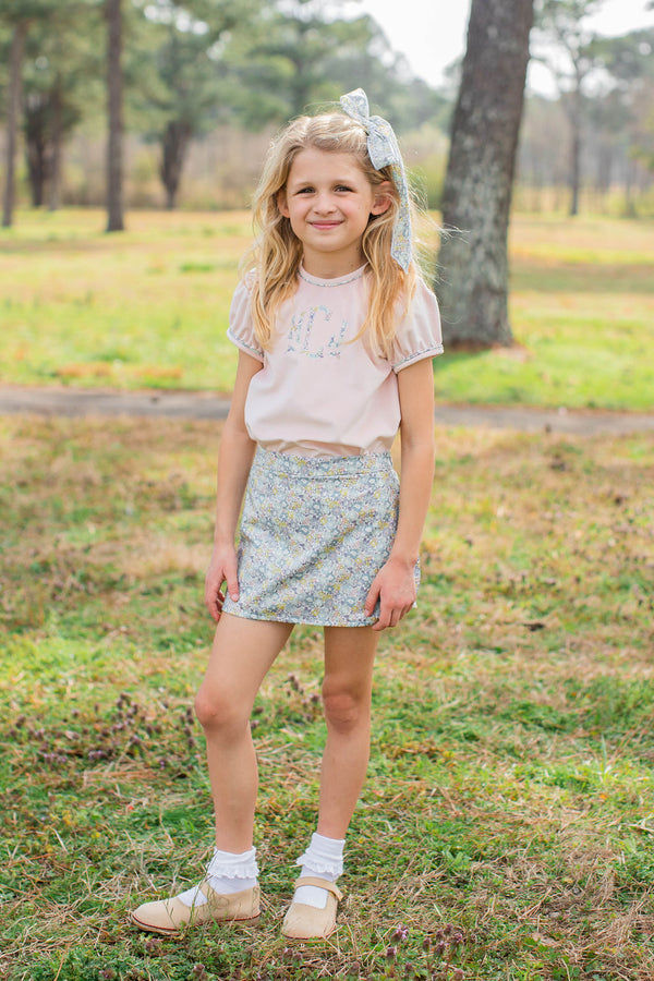 Beth Top in Blush Velvet