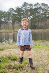 Graham Knit Shirt Long Sleeve in Mallard Knit