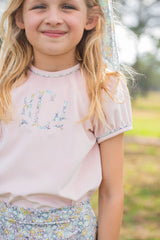 Beth Top in Blush Velvet