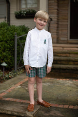 Tyson Shirt Long Sleeve in White Superfine Twill