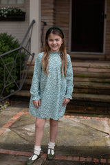 Avery Dress Long Sleeve in Green Liberty Floral