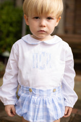 Brock Button-On Long Sleeve Bubble in Georgetown Plaid