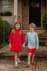 Boy Shorts in Cherry Red Corduroy