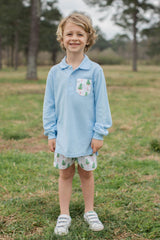Boy Shorts in Christmas Tree Blue