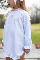 Caroline Dress Long Sleeve in Seamist Superfine Twill