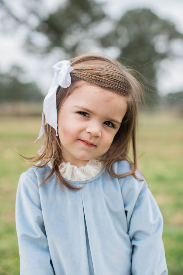 Annabelle Top Long Sleeve in Porcelain Velvet