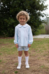 Finn Shorts in Seamist Superfine Twill