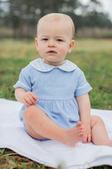 Forrest Bubble Short Sleeve in Blue Gauze