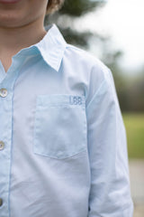 Roy Shirt Long Sleeve in Seamist Superfine Twill