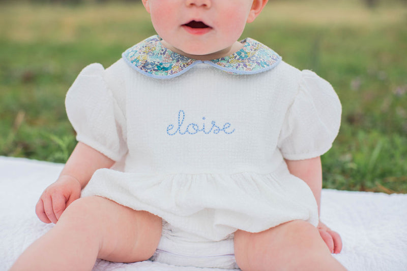 Finley Bubble Short Sleeve in Ivory Gauze