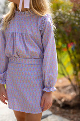 Macy Top in Kate Mini Block