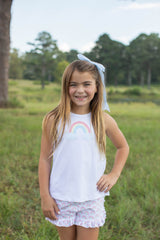 Mary Alex Knit Shorts Premium in Over the Rainbow Knit