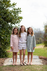 Elizabeth Dress Long Sleeve in Dusty Pink Check
