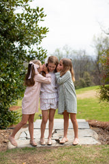 Elizabeth Dress Long Sleeve in Hunter Green Check